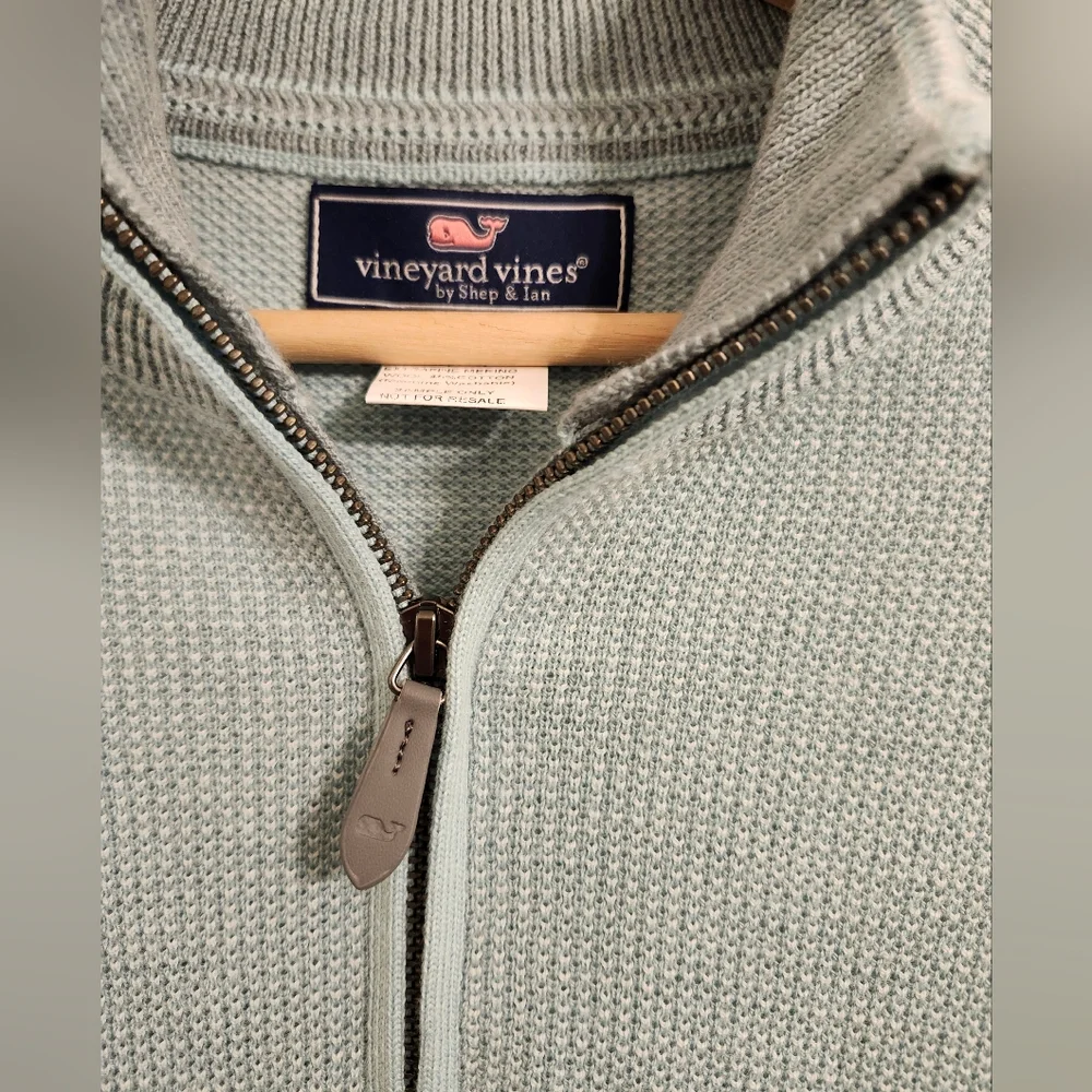 Vineyard Vines Men’s M Merino Wool Quarter Zip Sweater Blue NWOT